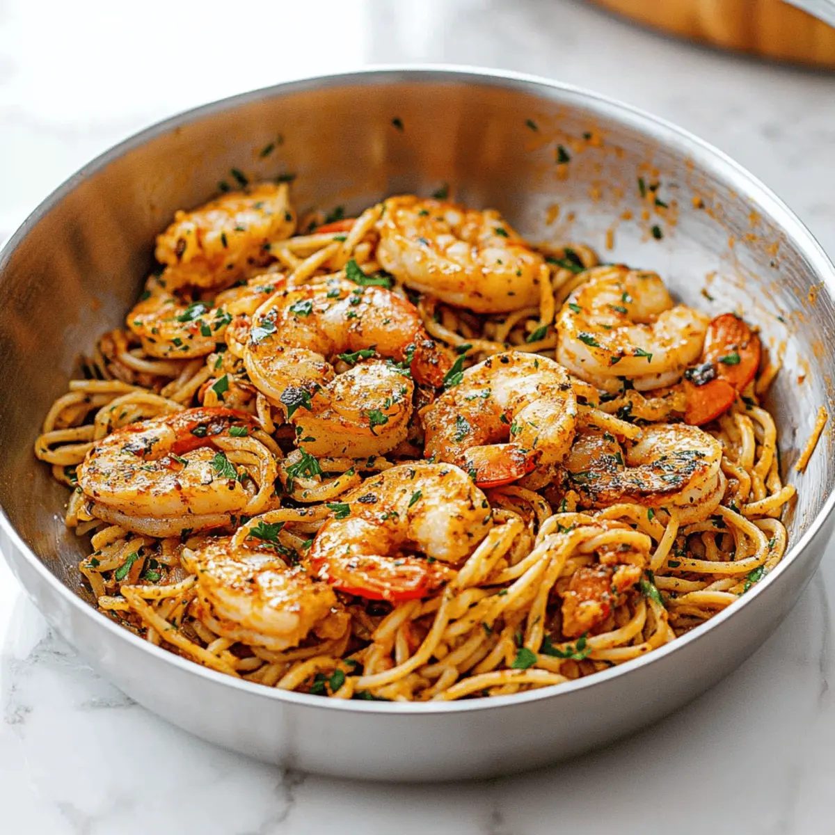 Old Bay Garlic Shrimp Pasta