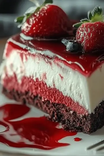 Red Velvet Strawberry Cheesecake