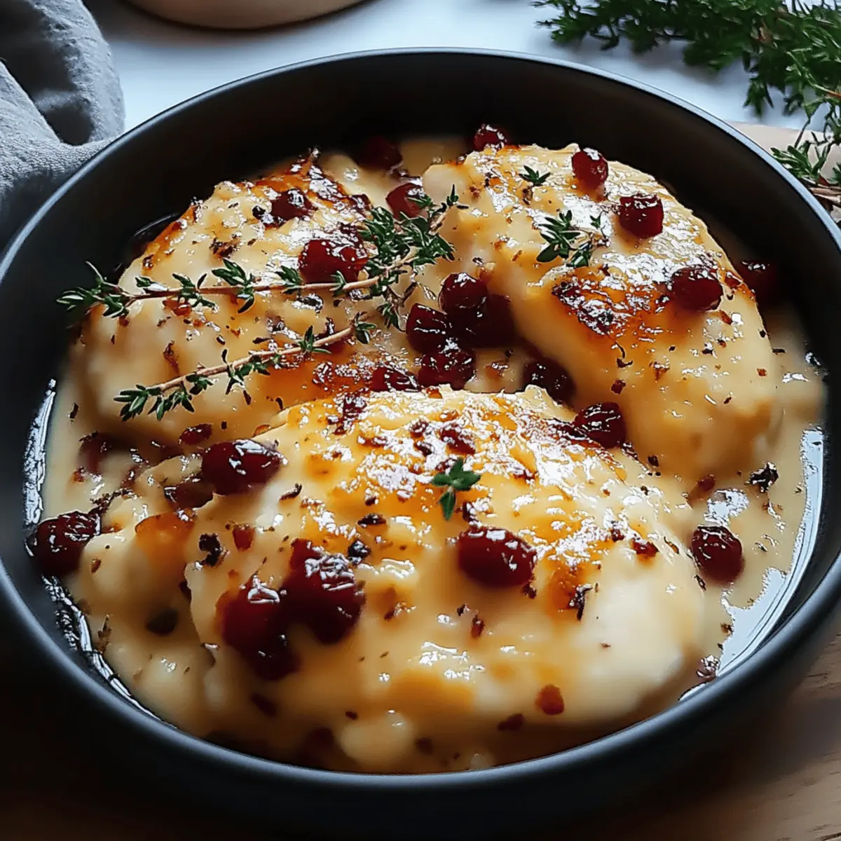 Cranberry Brie Stuffed Chicken