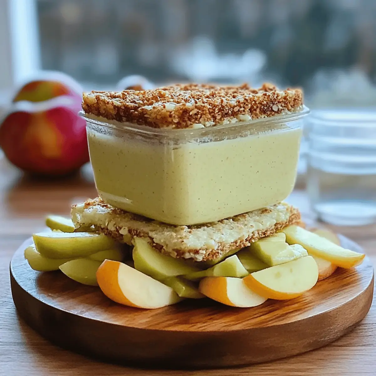 Crunchy Apple Sandwich with Granola & Yogurt Snack