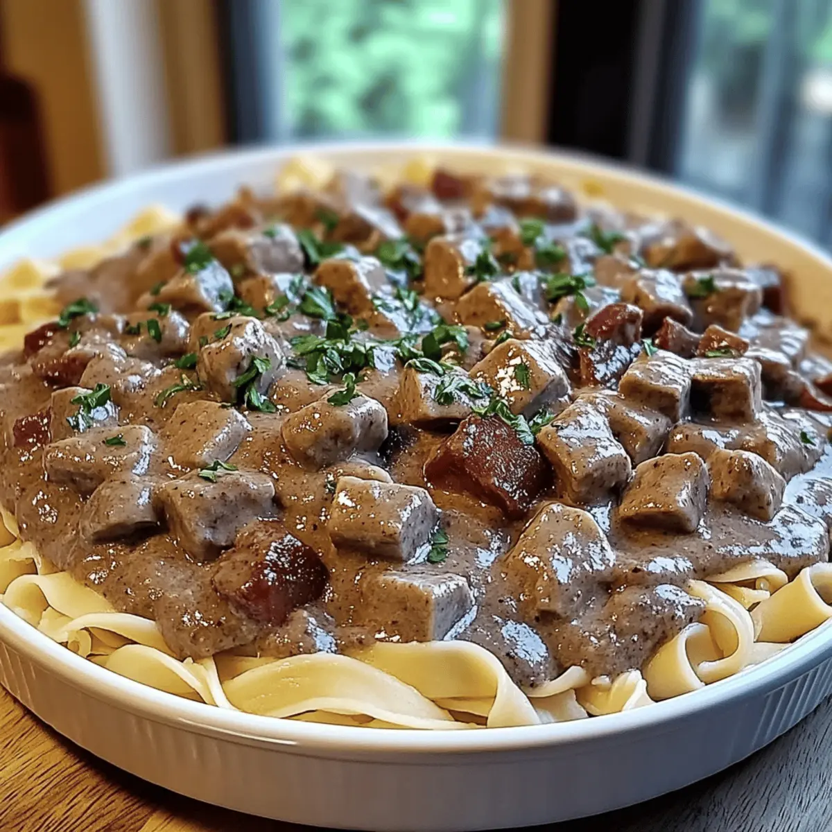 Slow Cooker Beef Stroganoff