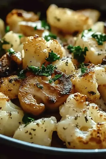 Garlic Cauliflower Mushroom Skillet