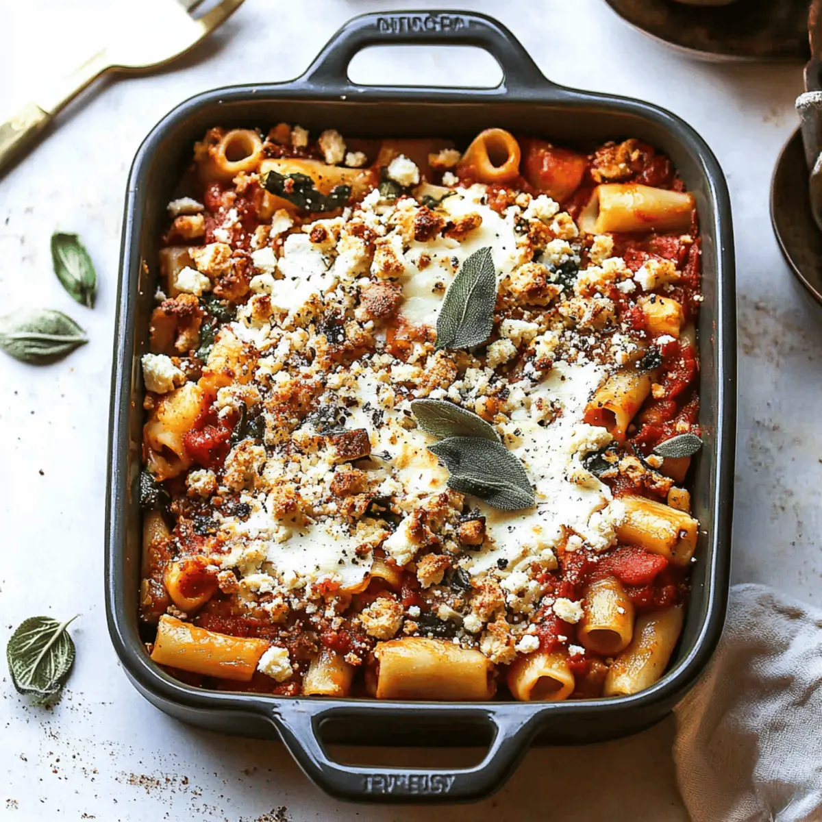 Pasta Bake with Pumpkin Tomato Sauce