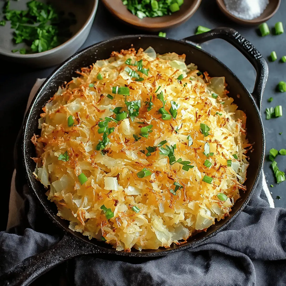 Irish Cheddar Cabbage Hash Brown Skillet