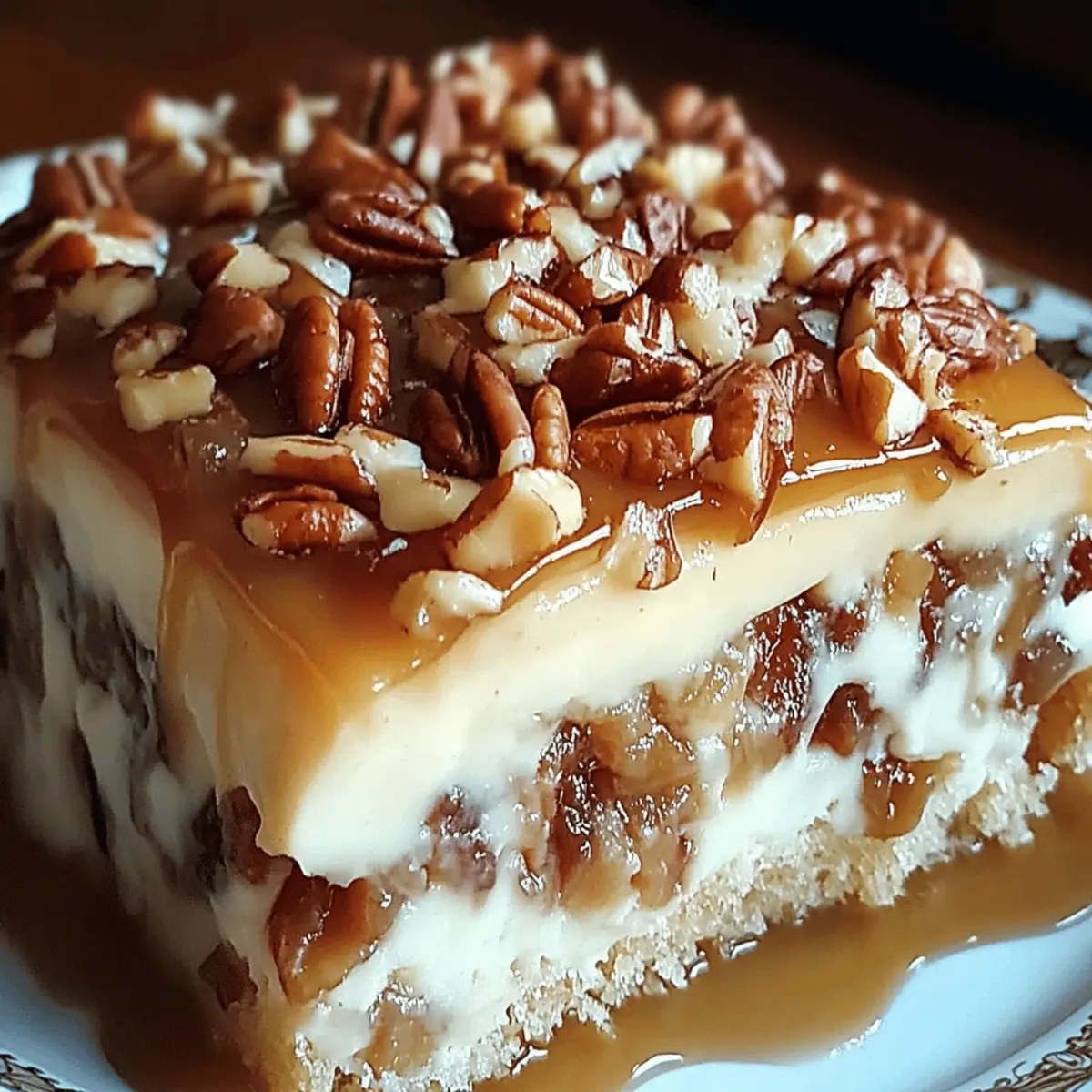 Butter Pecan Praline Poke Cake