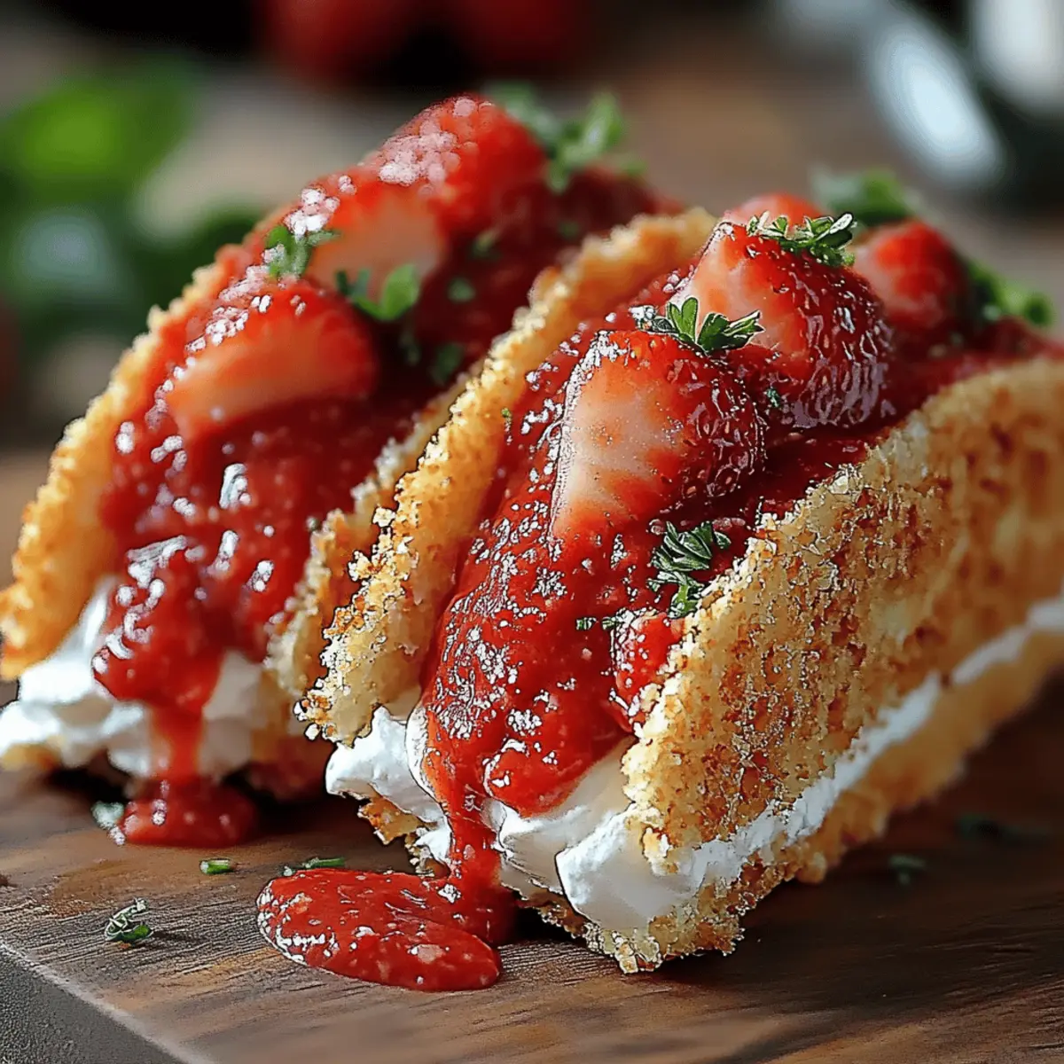 Strawberry Crunch Cheesecake Tacos