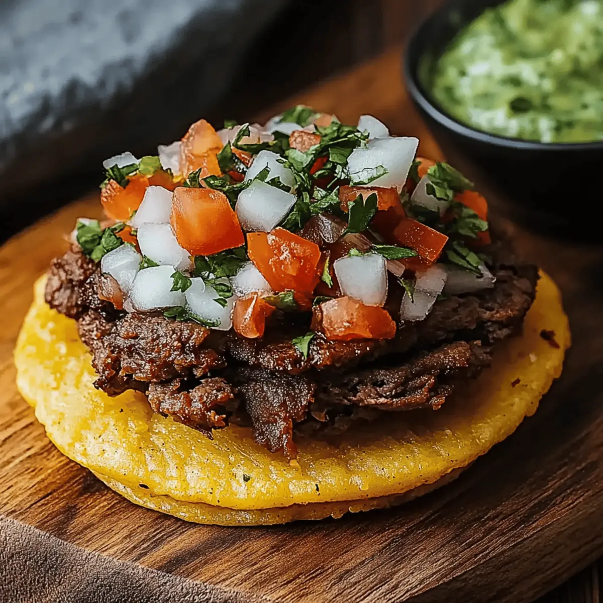 Mexican Tostadas de Carne Asada