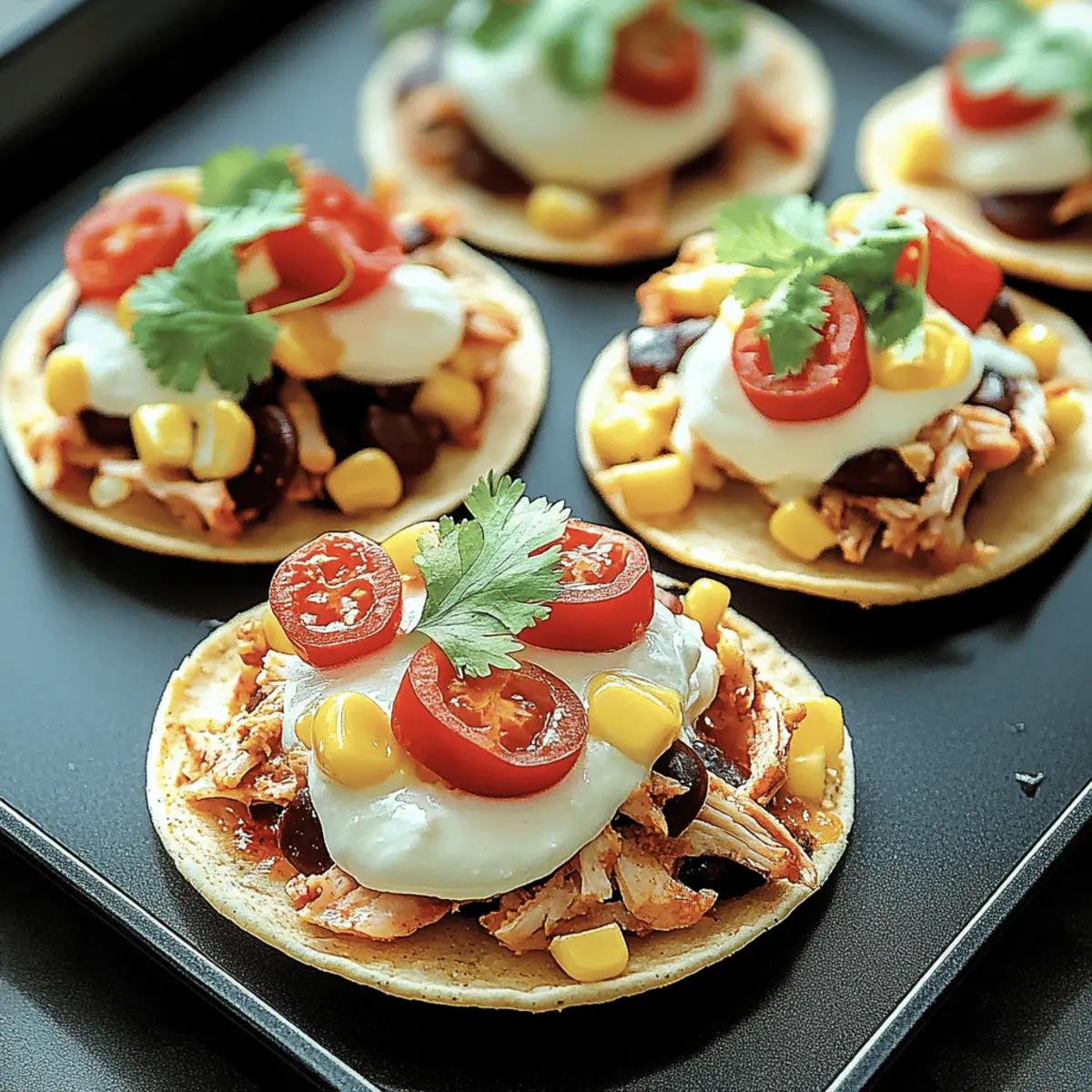 Mexican Rotisserie Chicken Tostadas