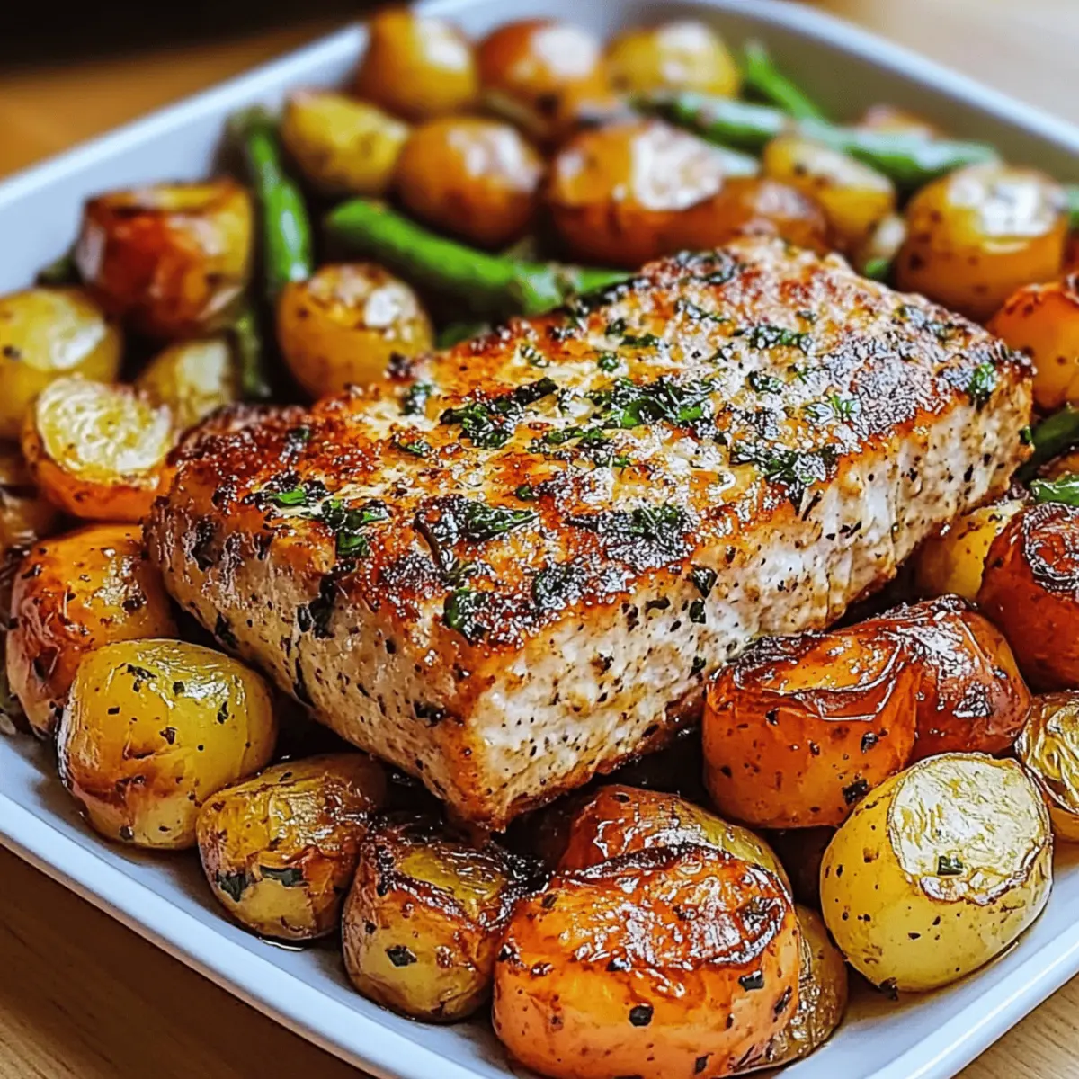 Sheetpan Salmon and Potatoes With Veggies