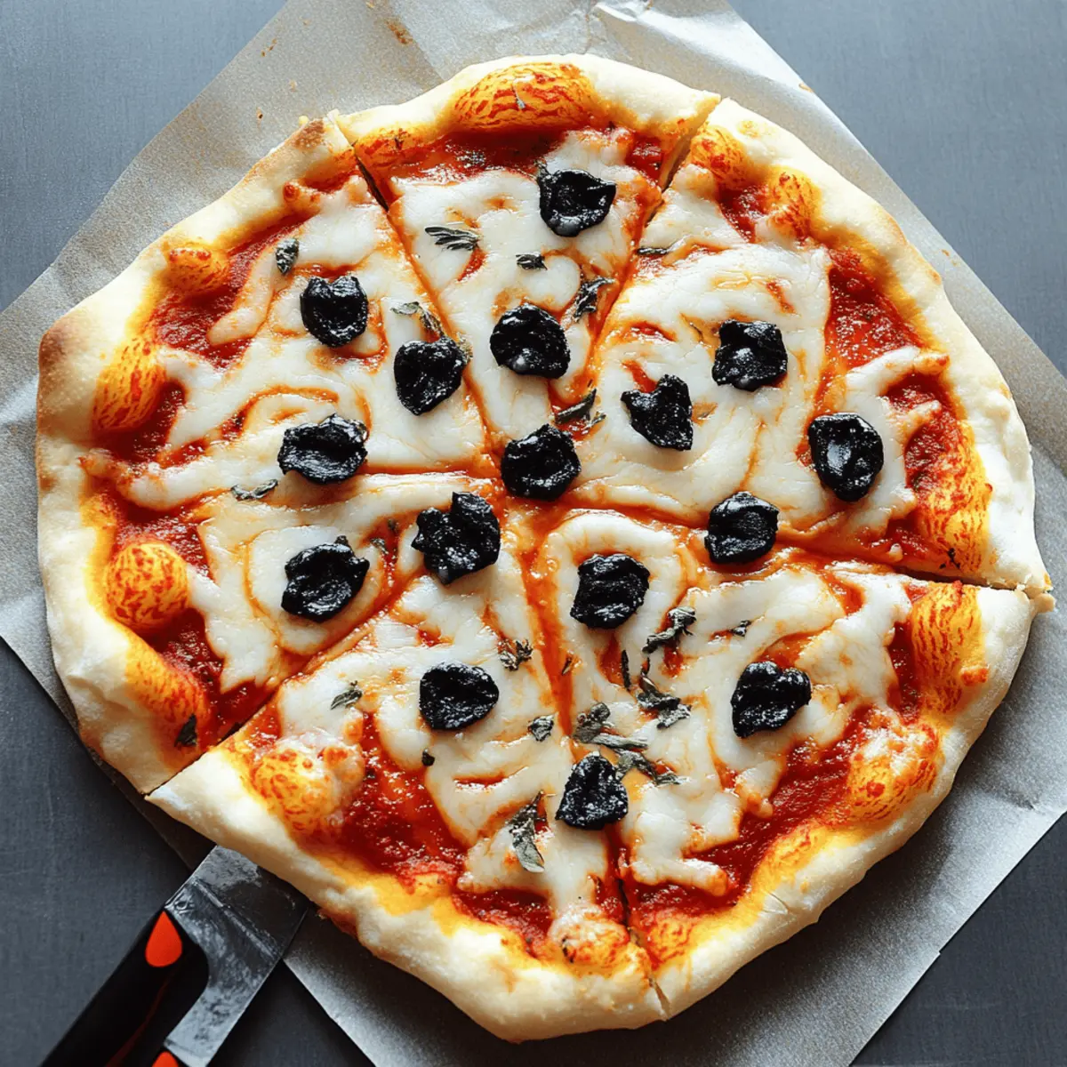 Creepy Halloween Spider Web Pizza