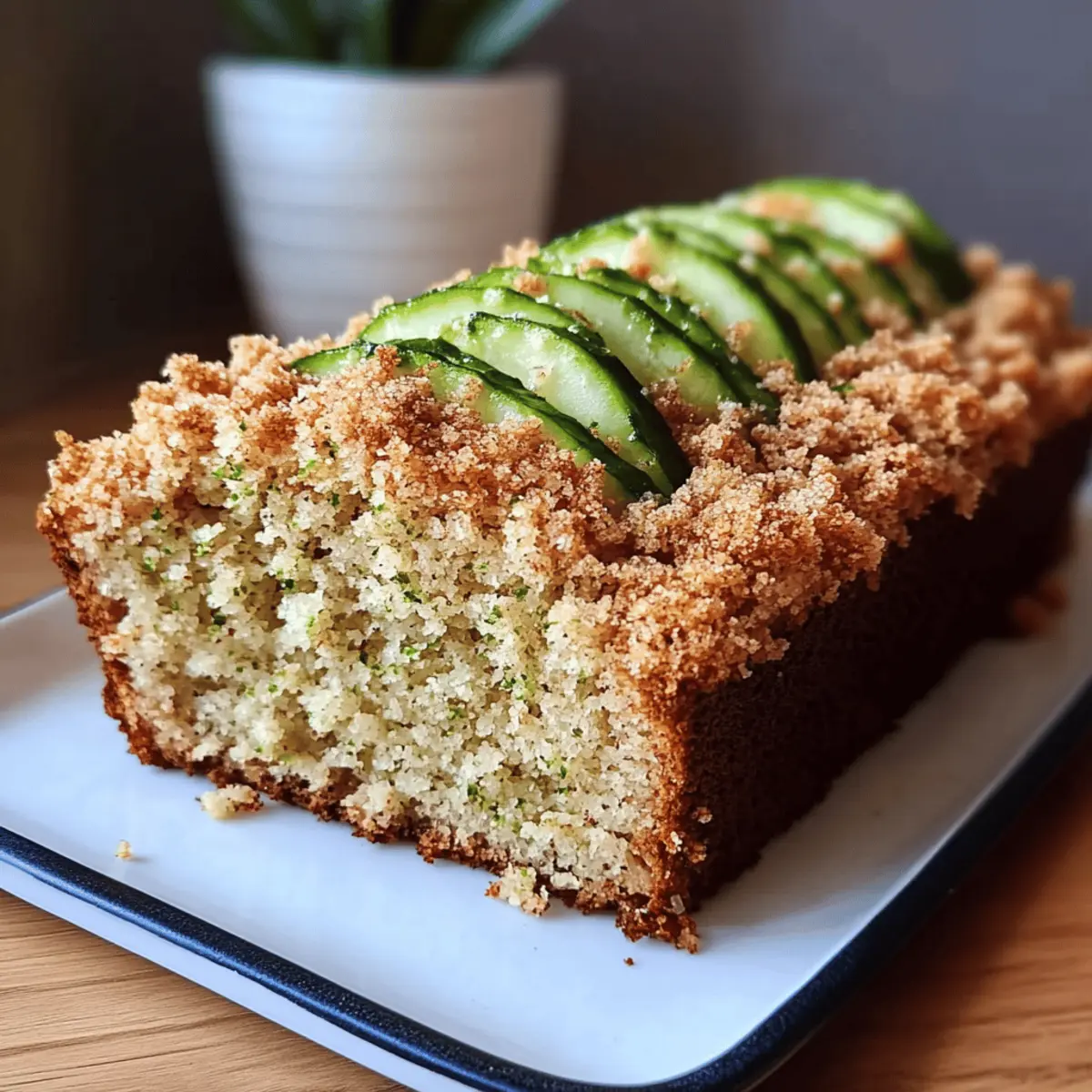 Cinnamon Streusel Topped Zucchini Bread