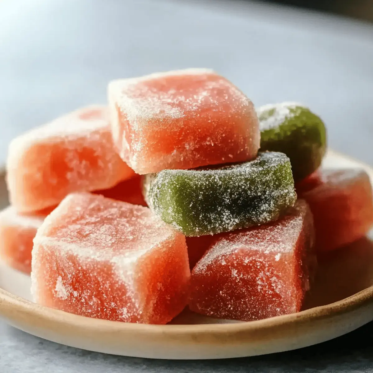 Watermelon Mochi