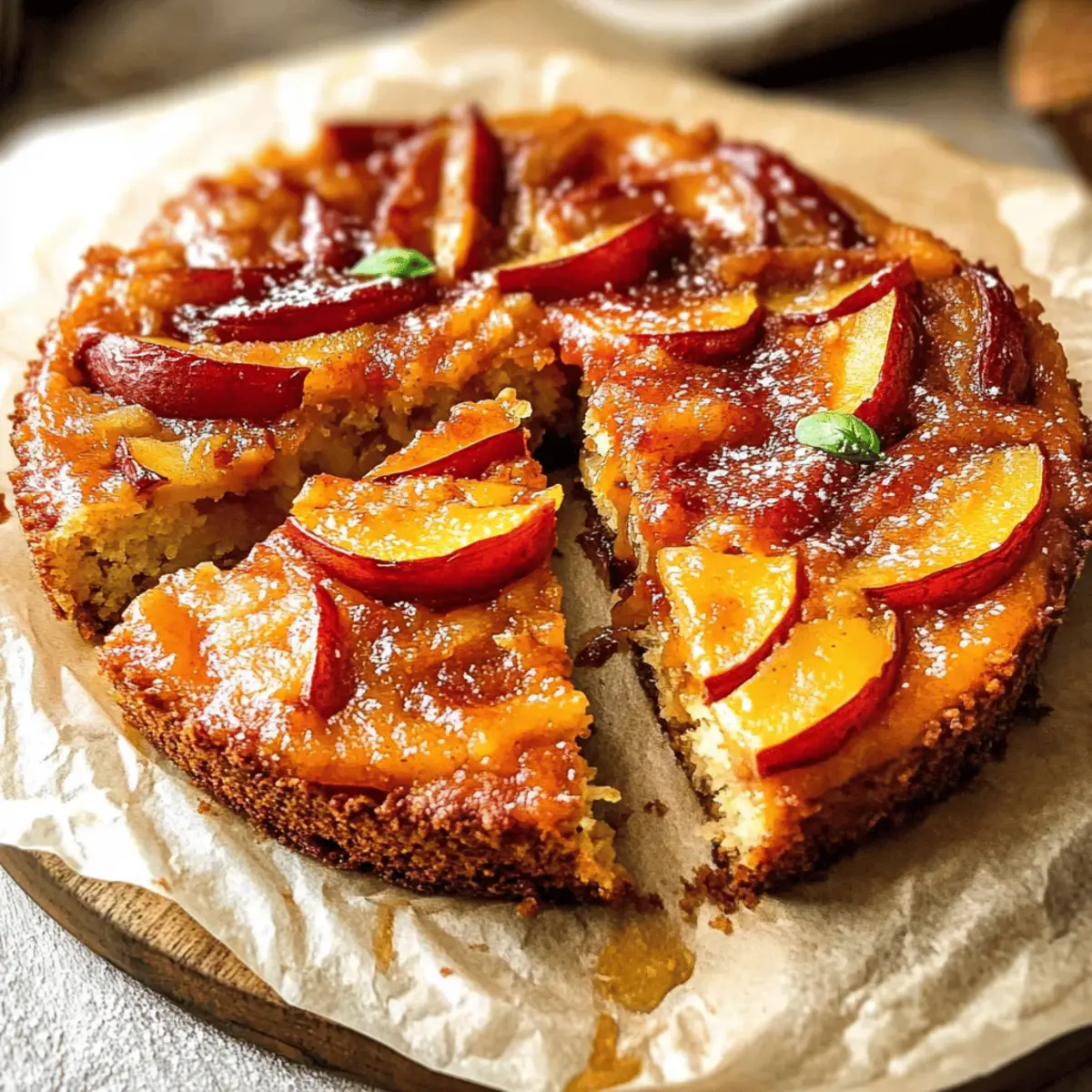 Bourbon Peach Upside Down Cake