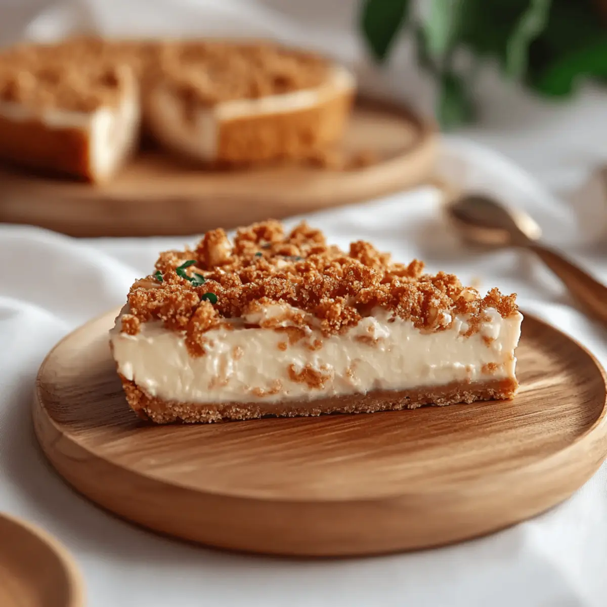Vegan Apple Crumble Cheesecake