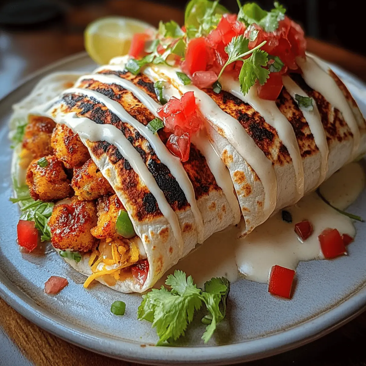 Grilled Spicy Chicken Tortilla Wrap
