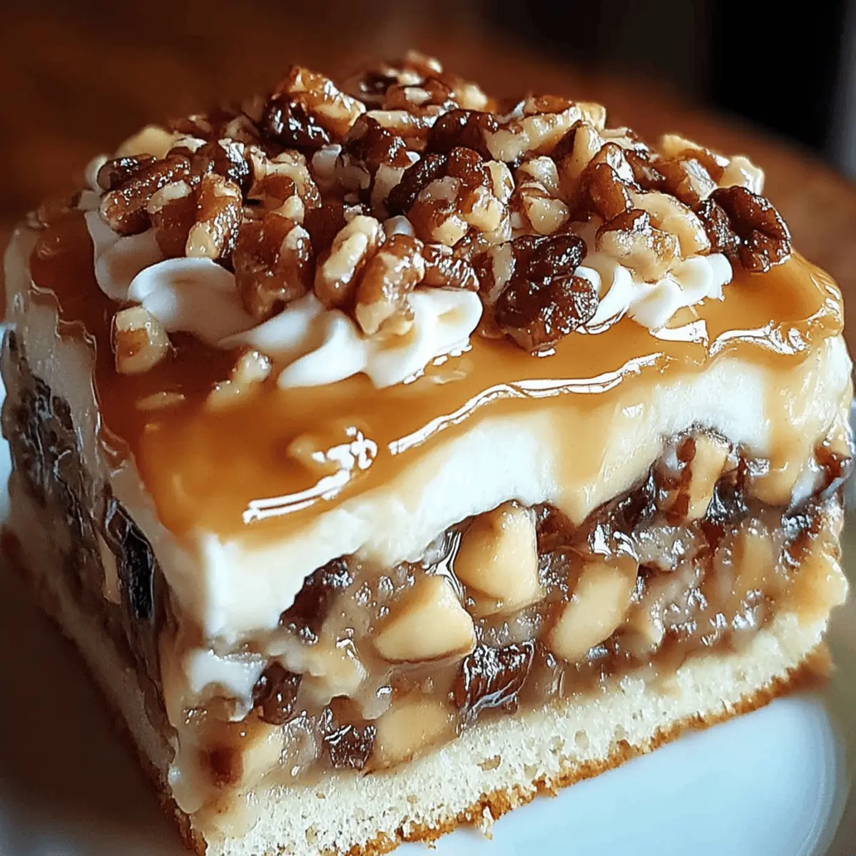 Butter Pecan Praline Poke Cake