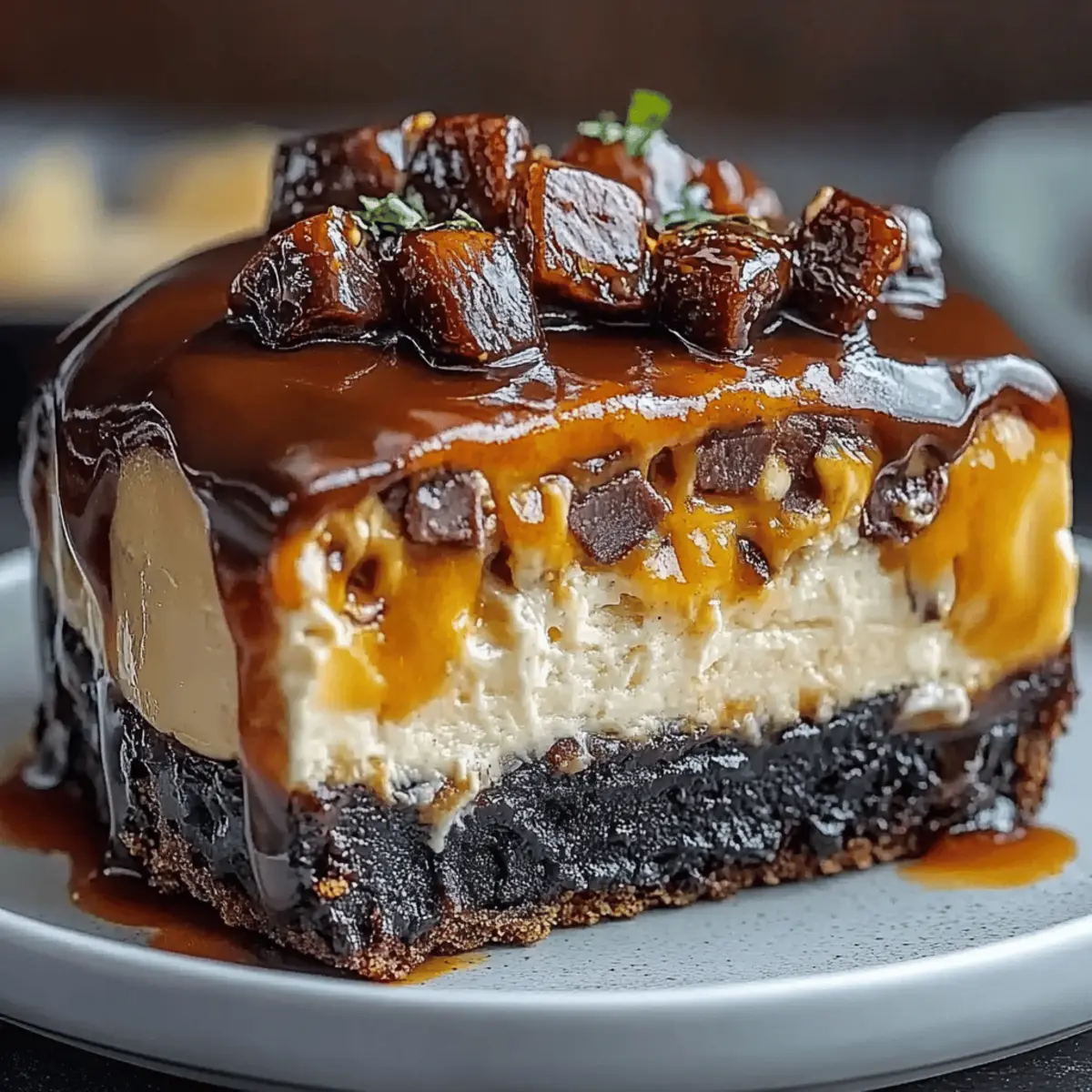 Caramel Brownie Cheesecake