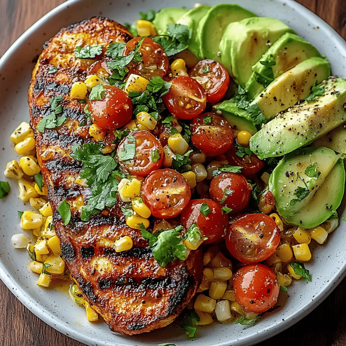 Grilled Hot Honey Chicken with Sweet Corn Salad