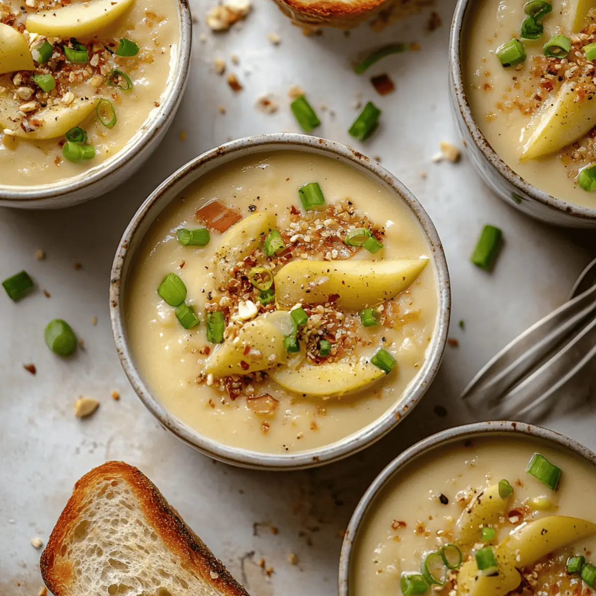 Roasted Garlic Cheddar Cauliflower Soup