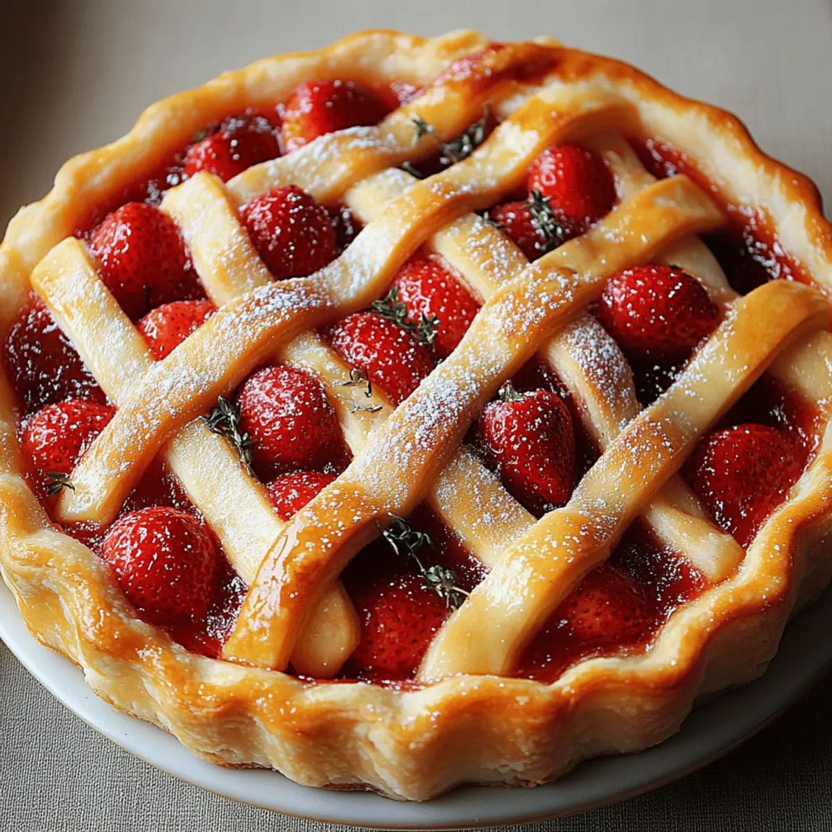 Rustic Sweet Baked Strawberry Pie