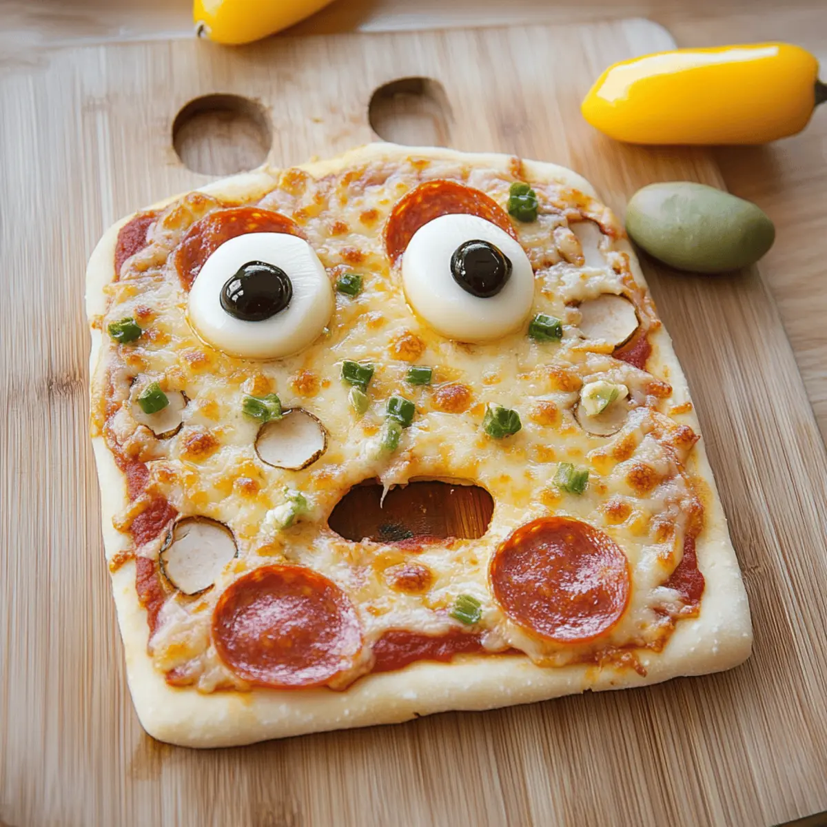 Monster Face Pizza