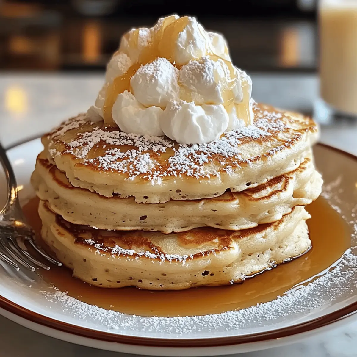 Sweet Coconut Cream Pancakes