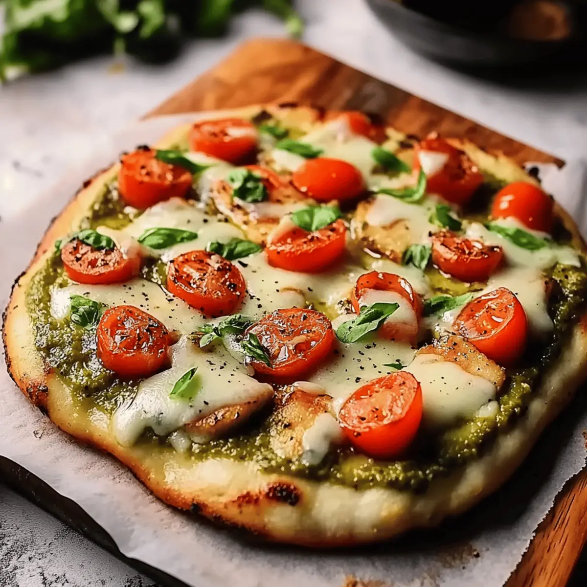 Pesto Chicken Flatbread