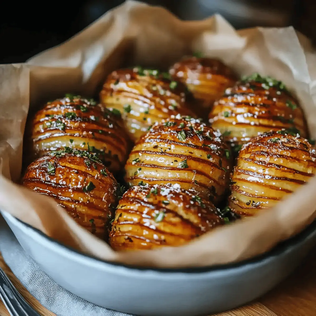Mini Hasselback Potatoes