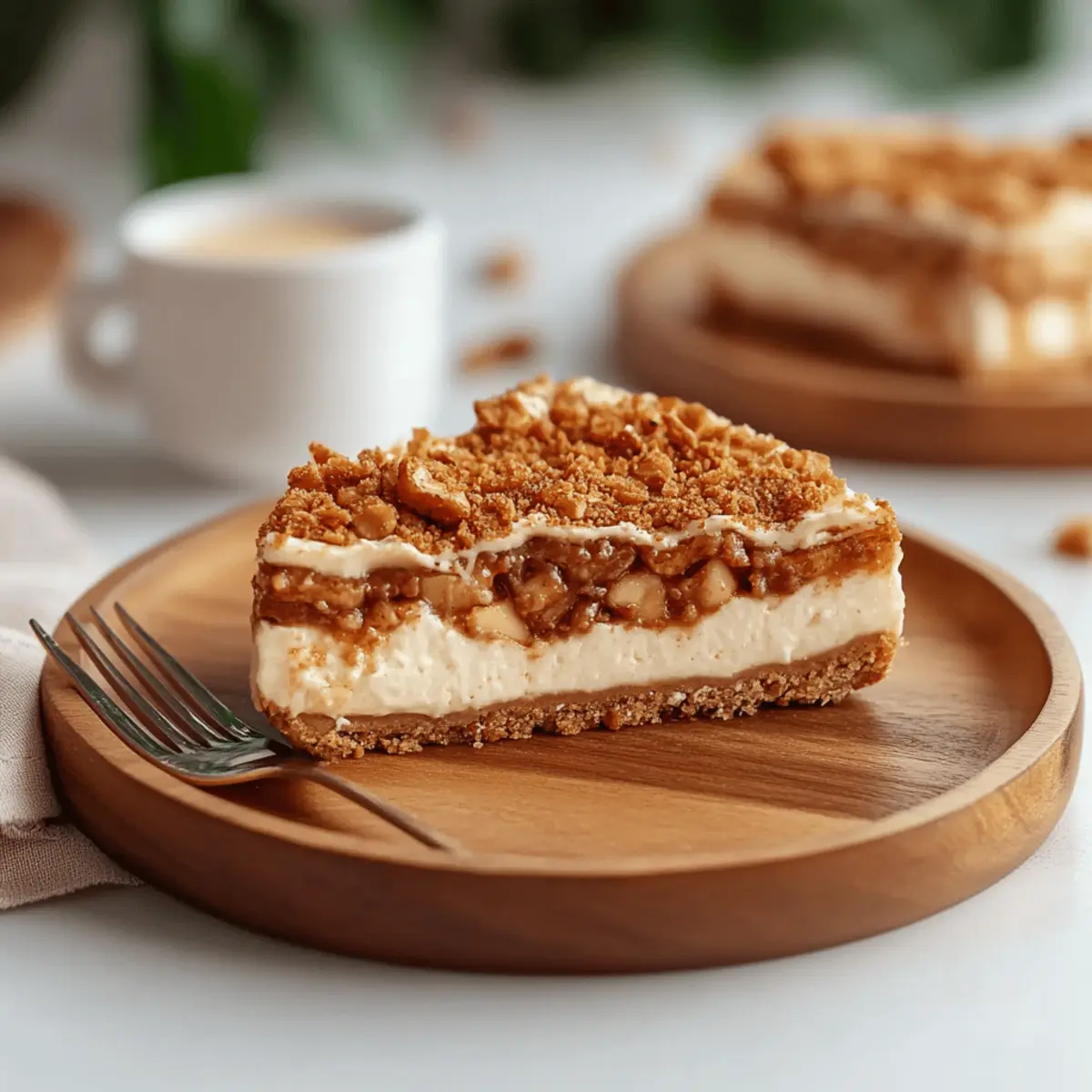Vegan Apple Crumble Cheesecake