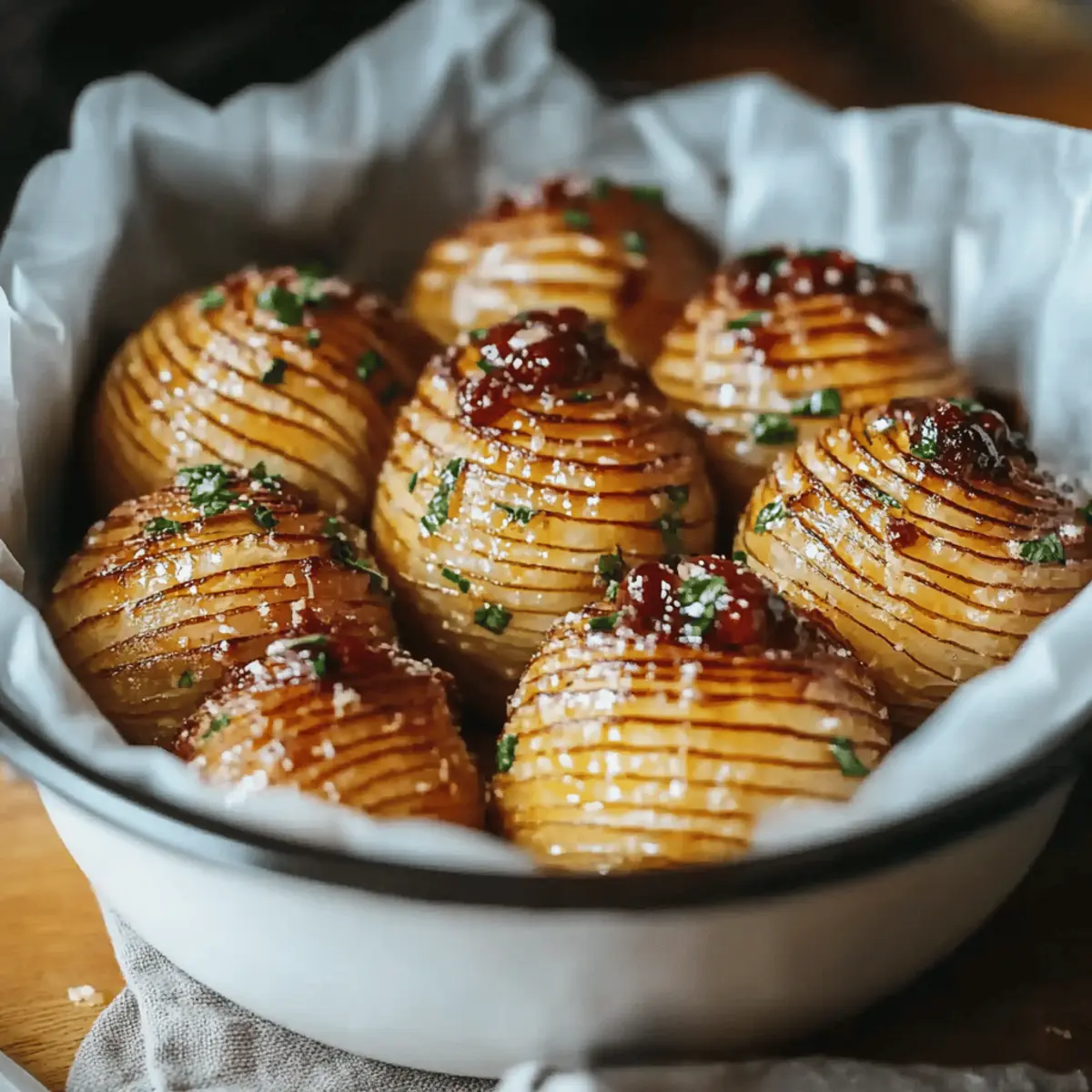 Mini Hasselback Potatoes