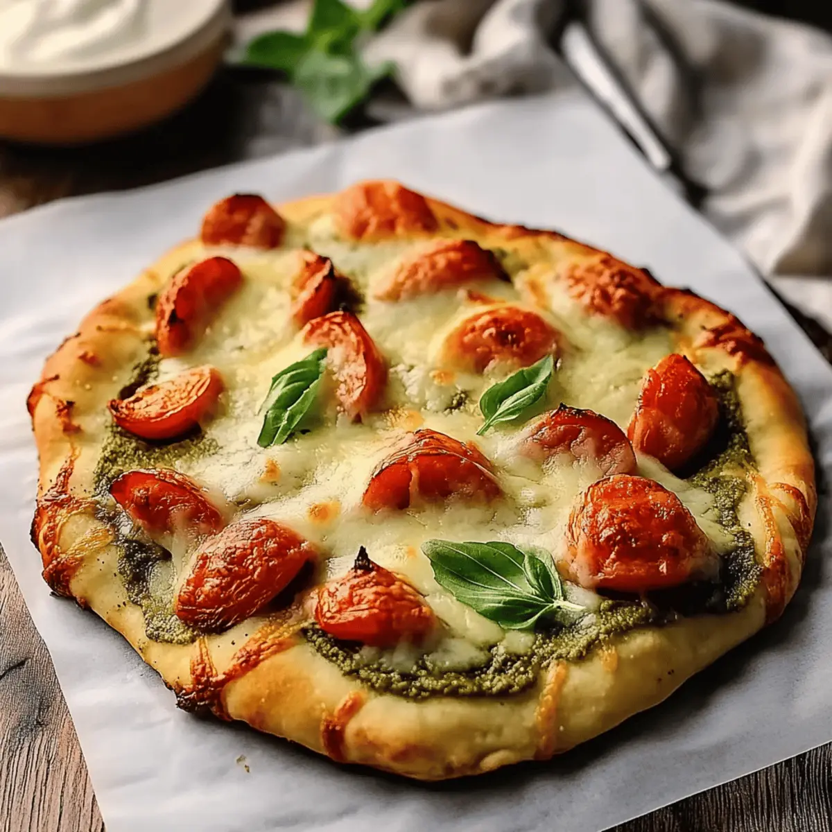 Pesto Chicken Flatbread