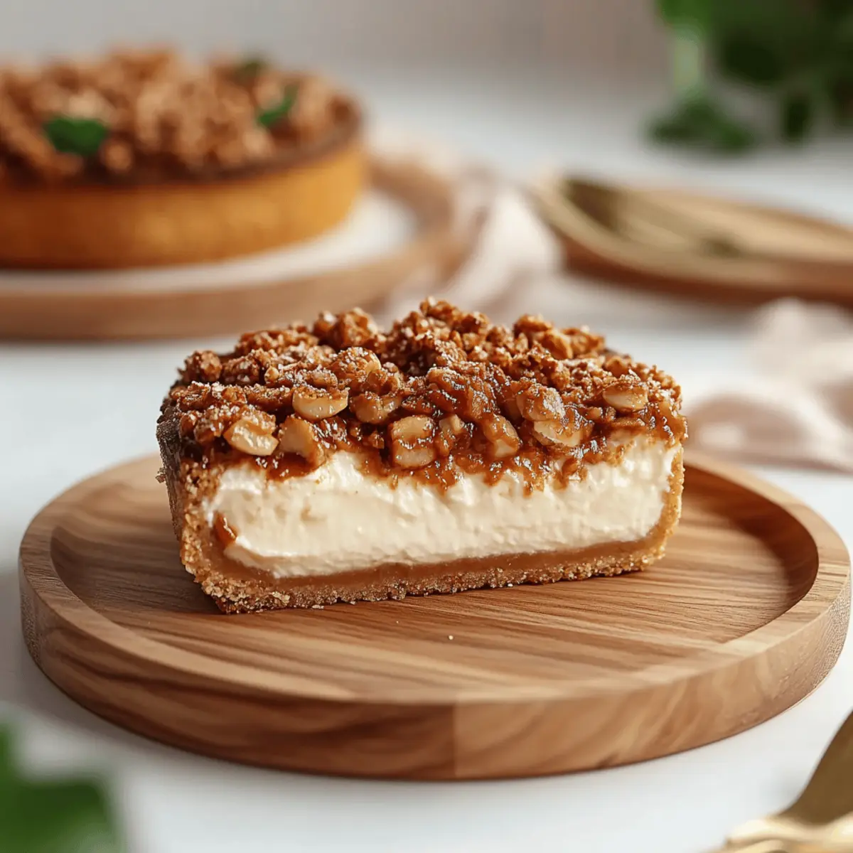 Vegan Apple Crumble Cheesecake