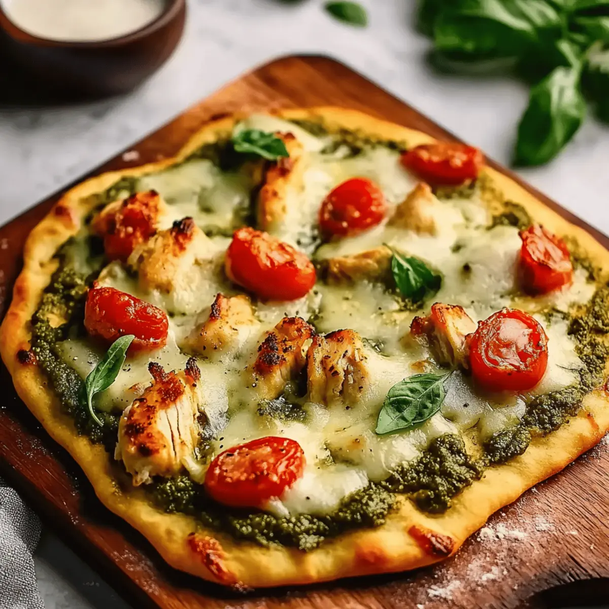 Pesto Chicken Flatbread