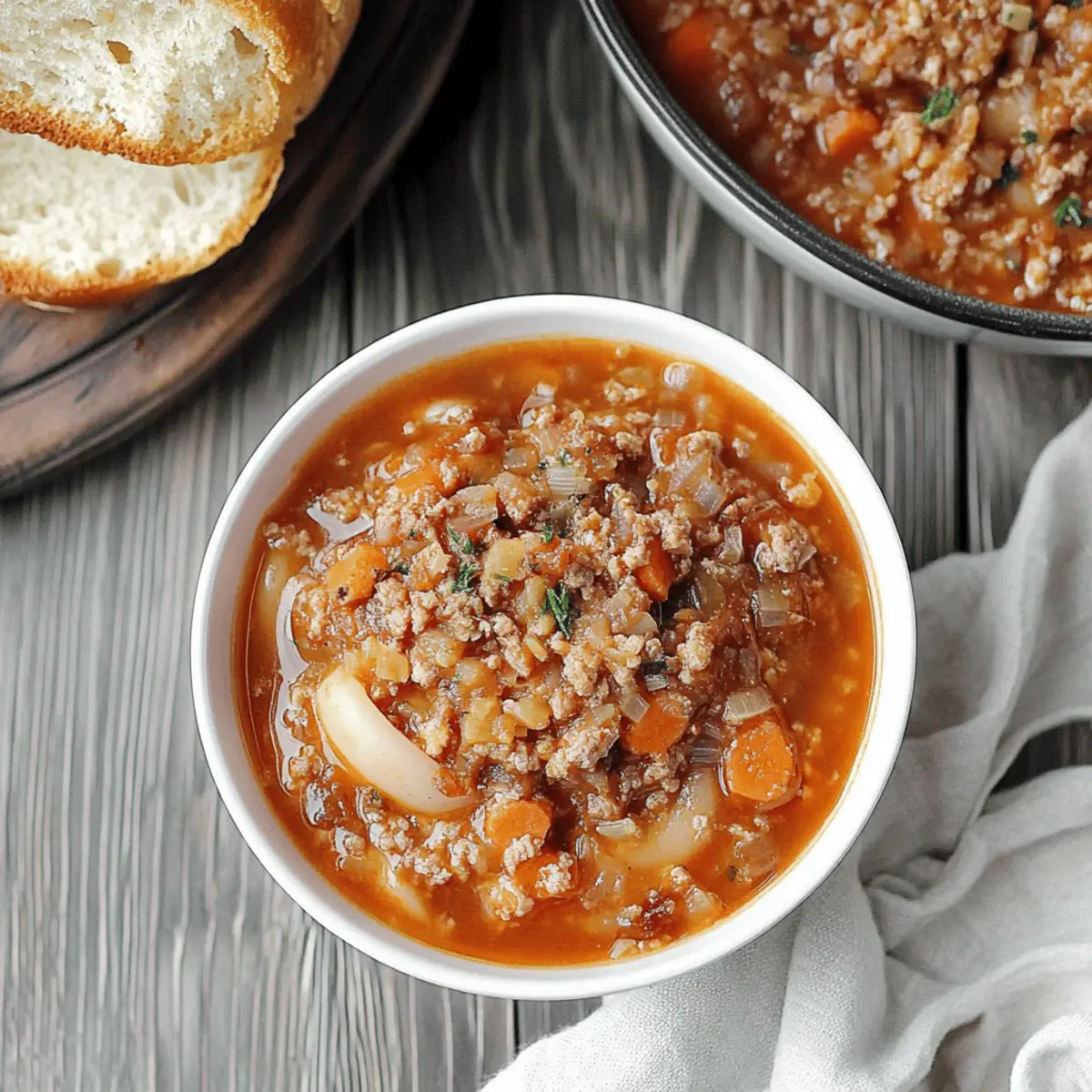 Beef Cabbage Barley Soup