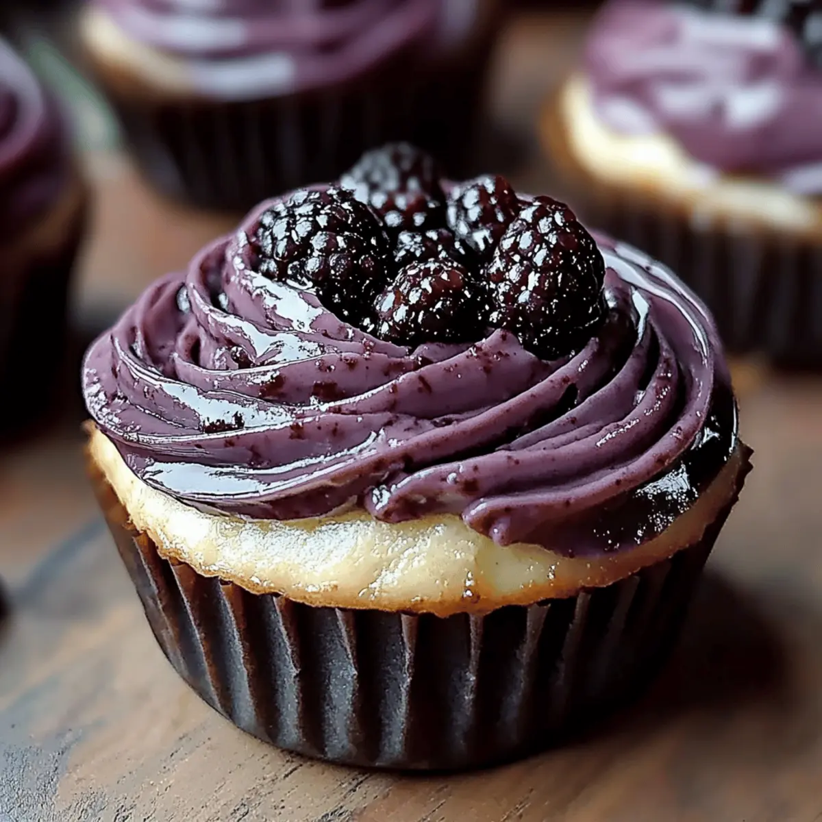 Dark Chocolate Blackberry Cupcakes