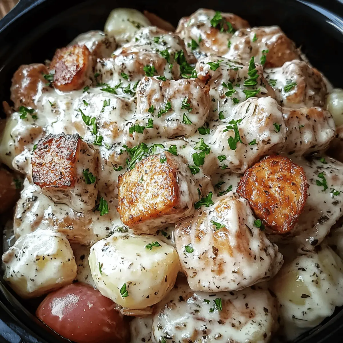 Crockpot Garlic Parmesan Chicken And Potatoes