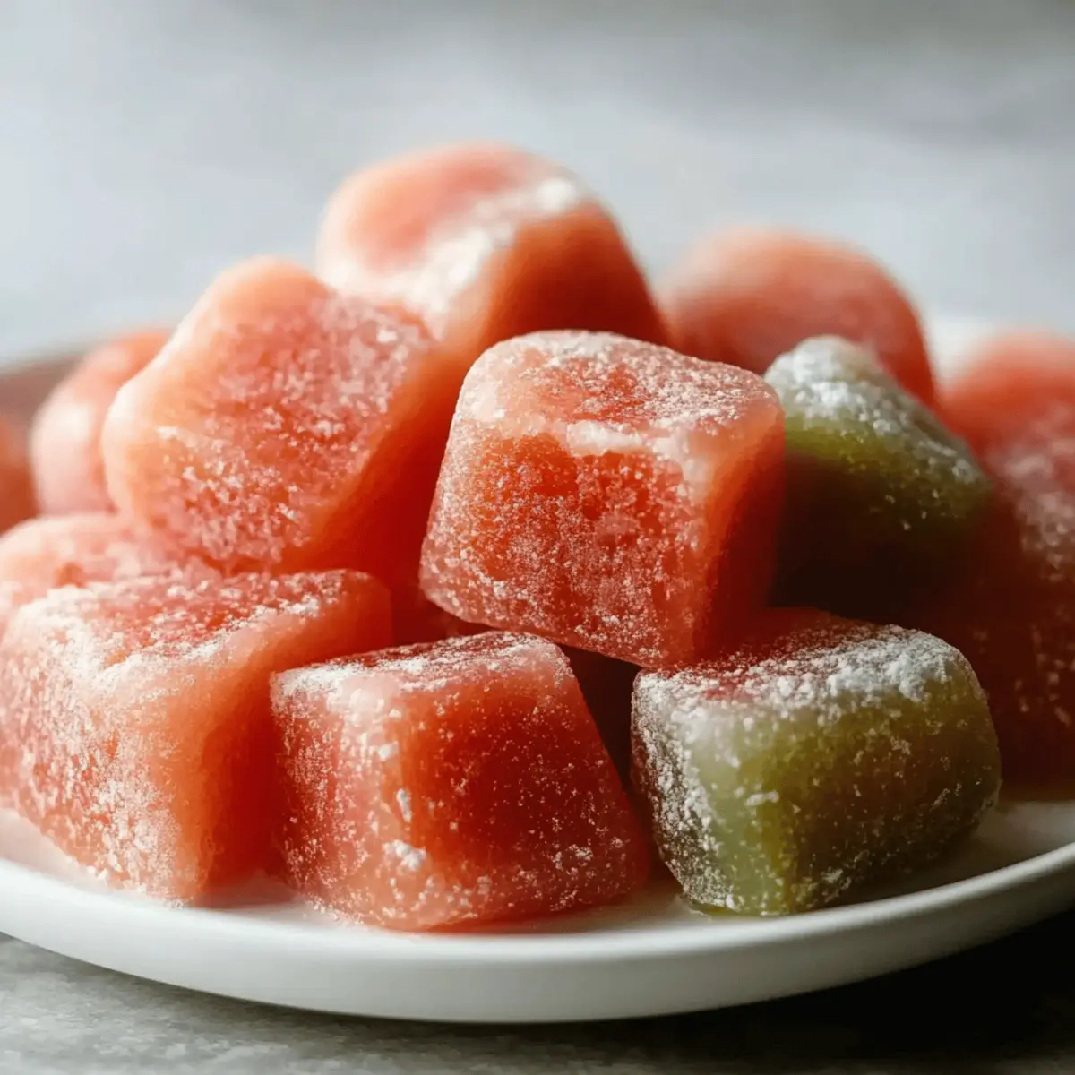 Watermelon Mochi