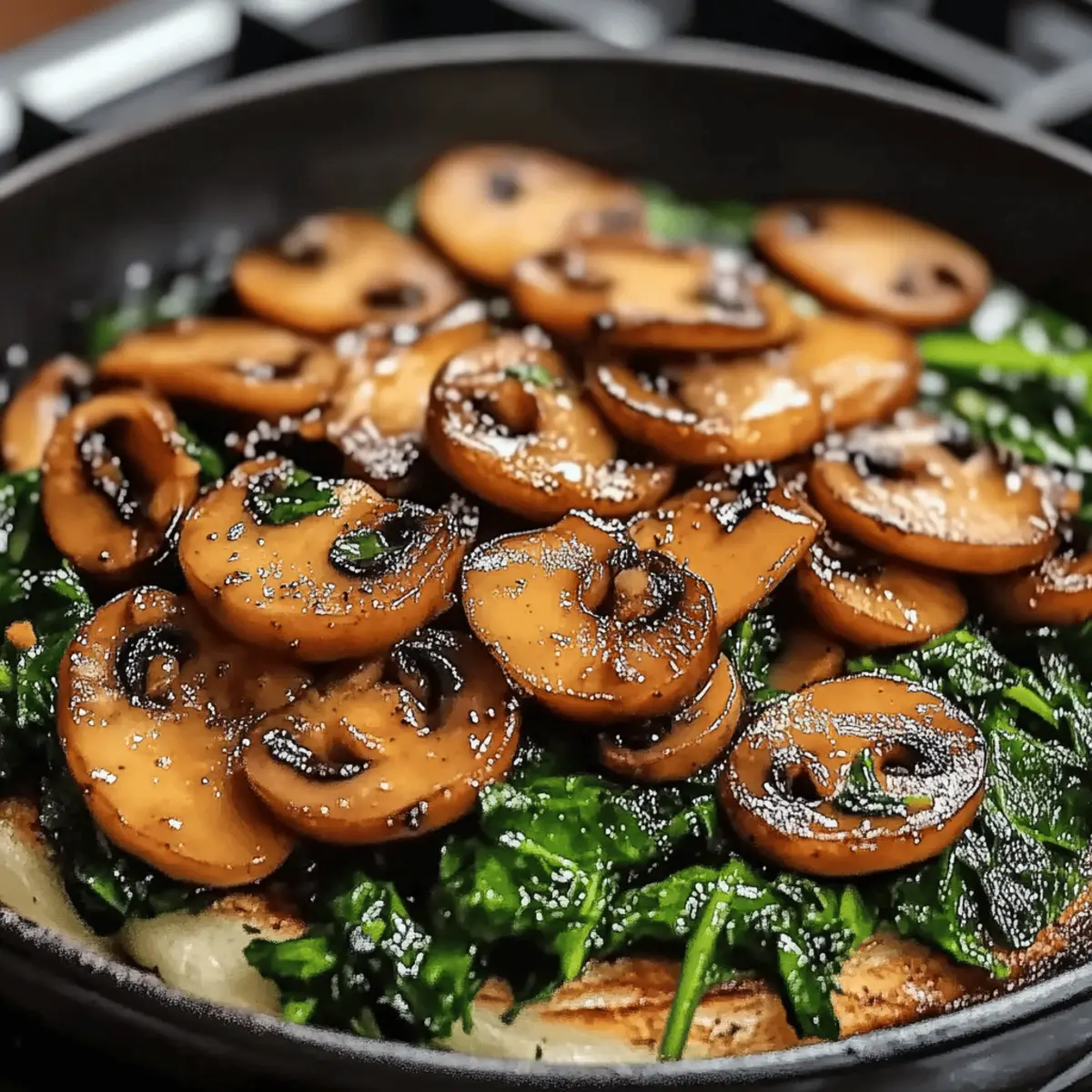 Sauteed Mushrooms with Spinach