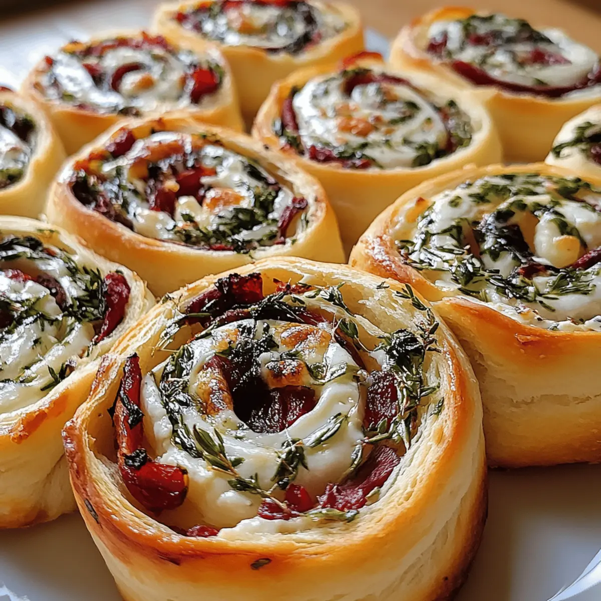 Cranberry Feta Pinwheels with Cream Cheese