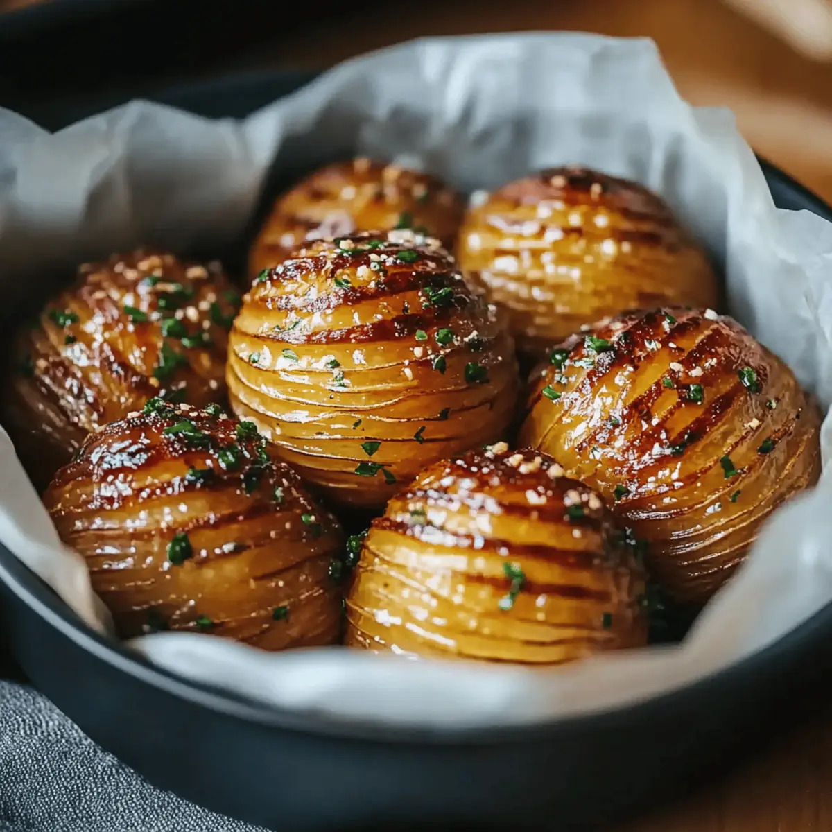 Mini Hasselback Potatoes