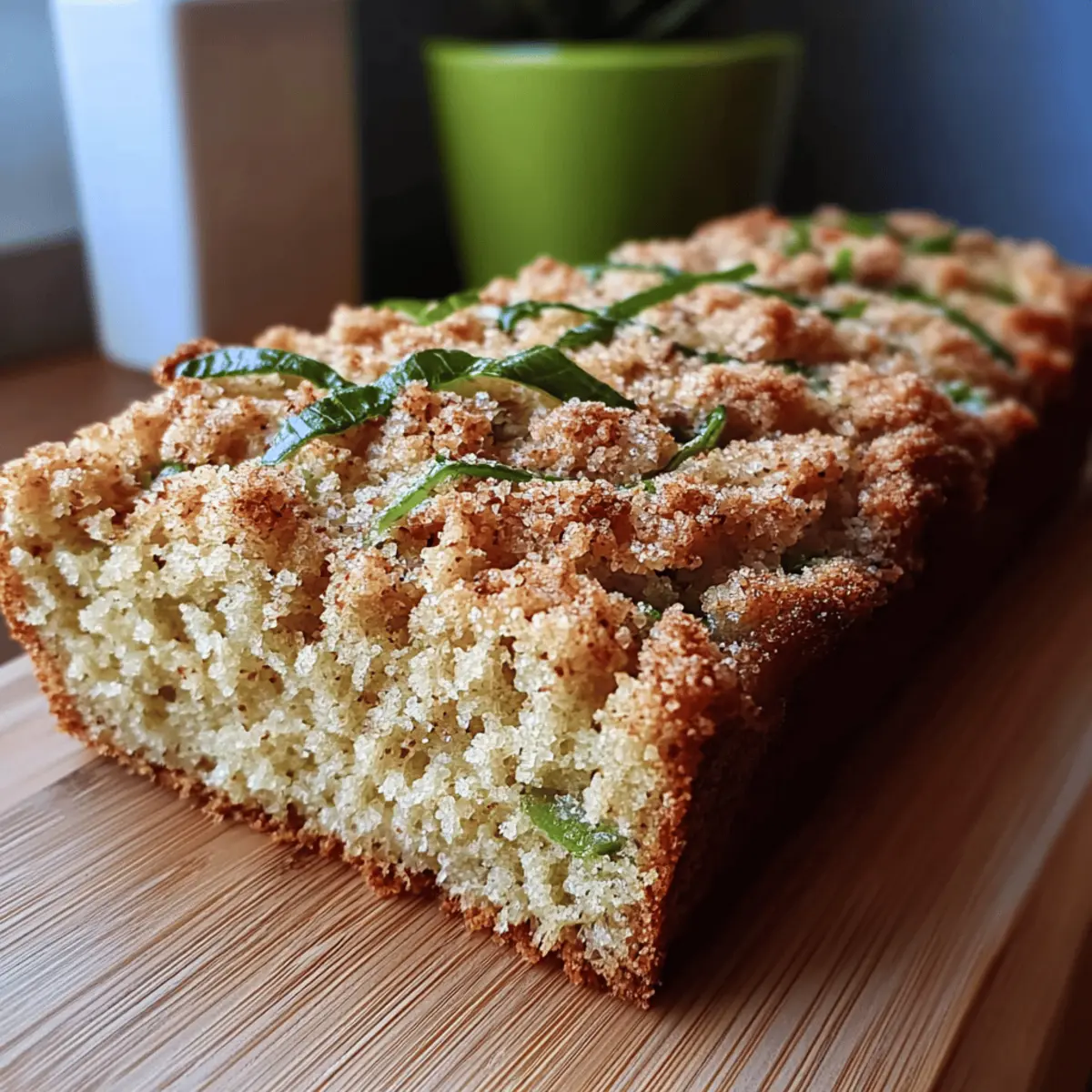 Cinnamon Streusel Topped Zucchini Bread