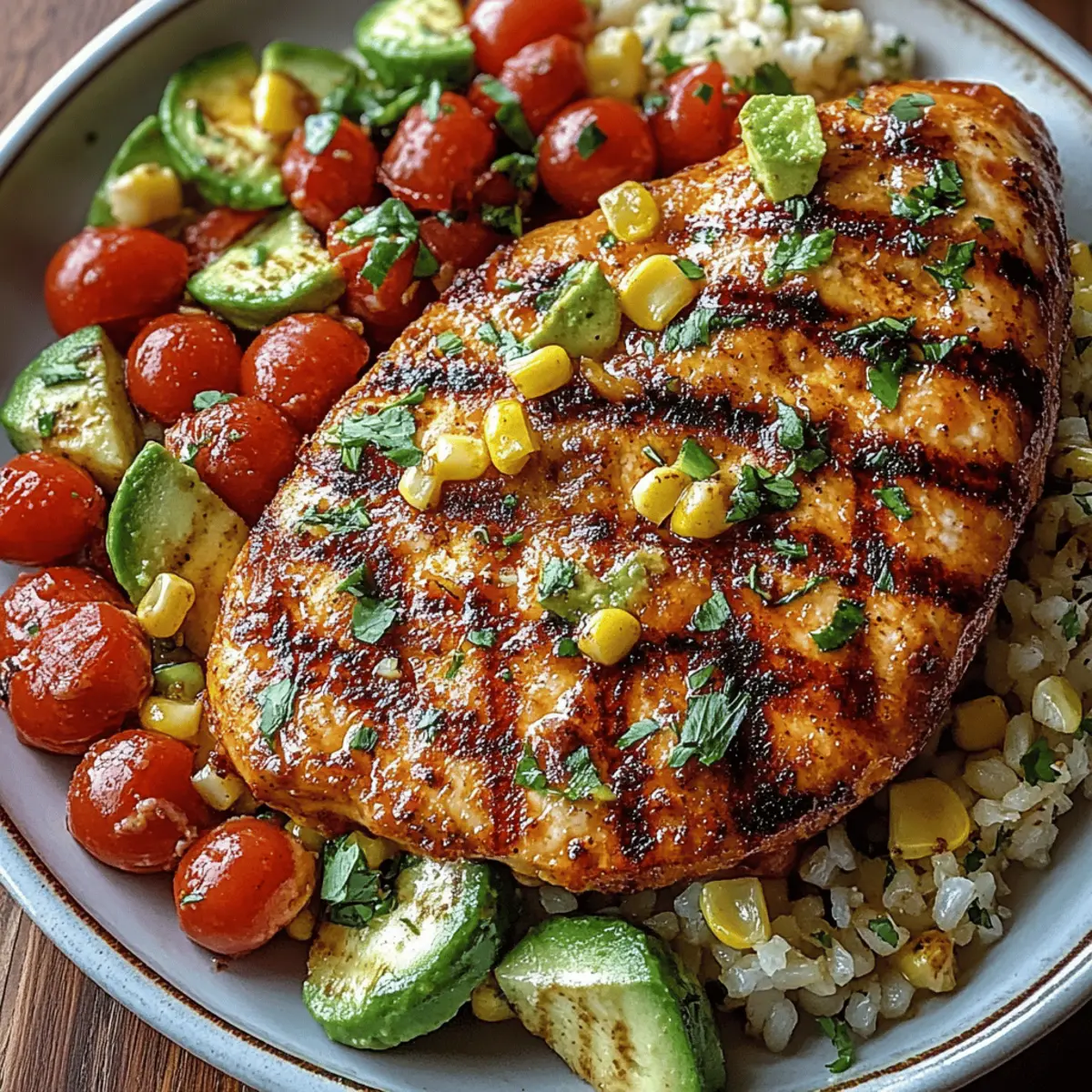 Grilled Hot Honey Chicken with Sweet Corn Salad
