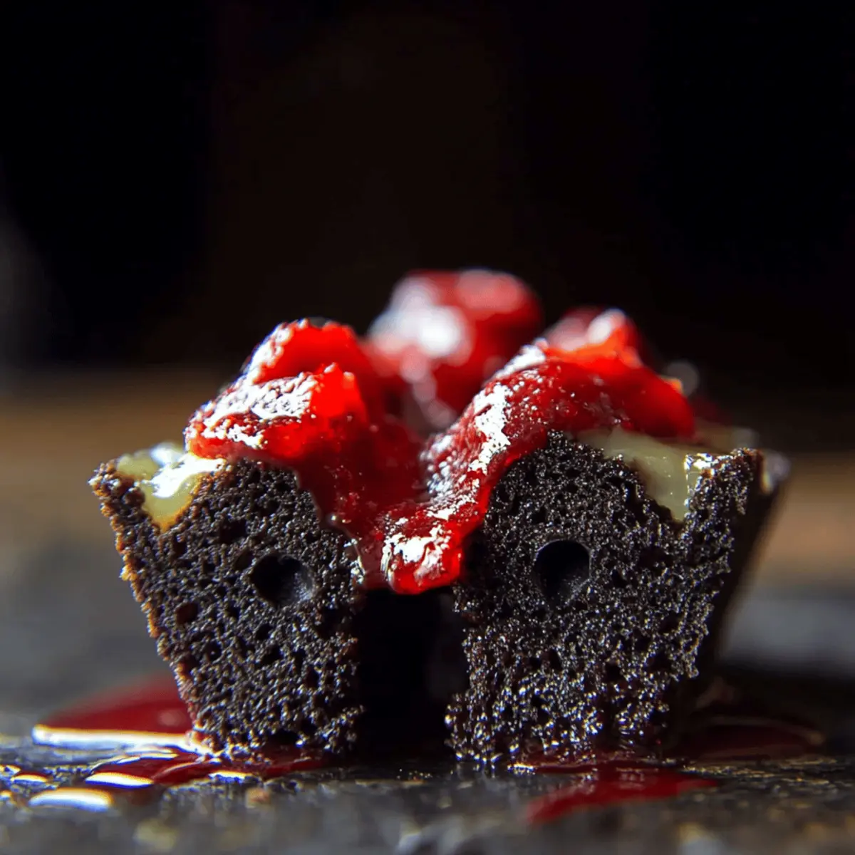 Bleeding Black Cupcakes