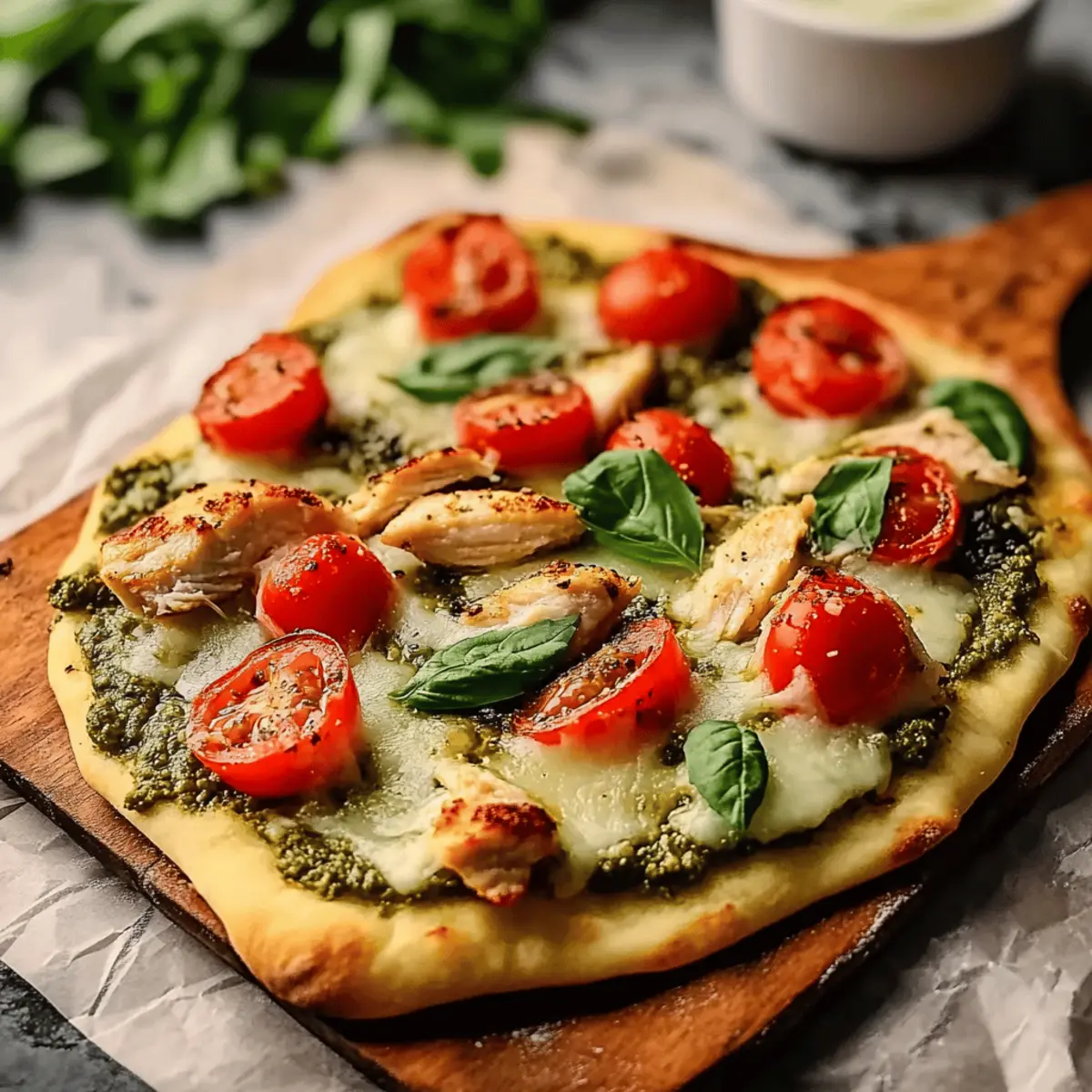Pesto Chicken Flatbread
