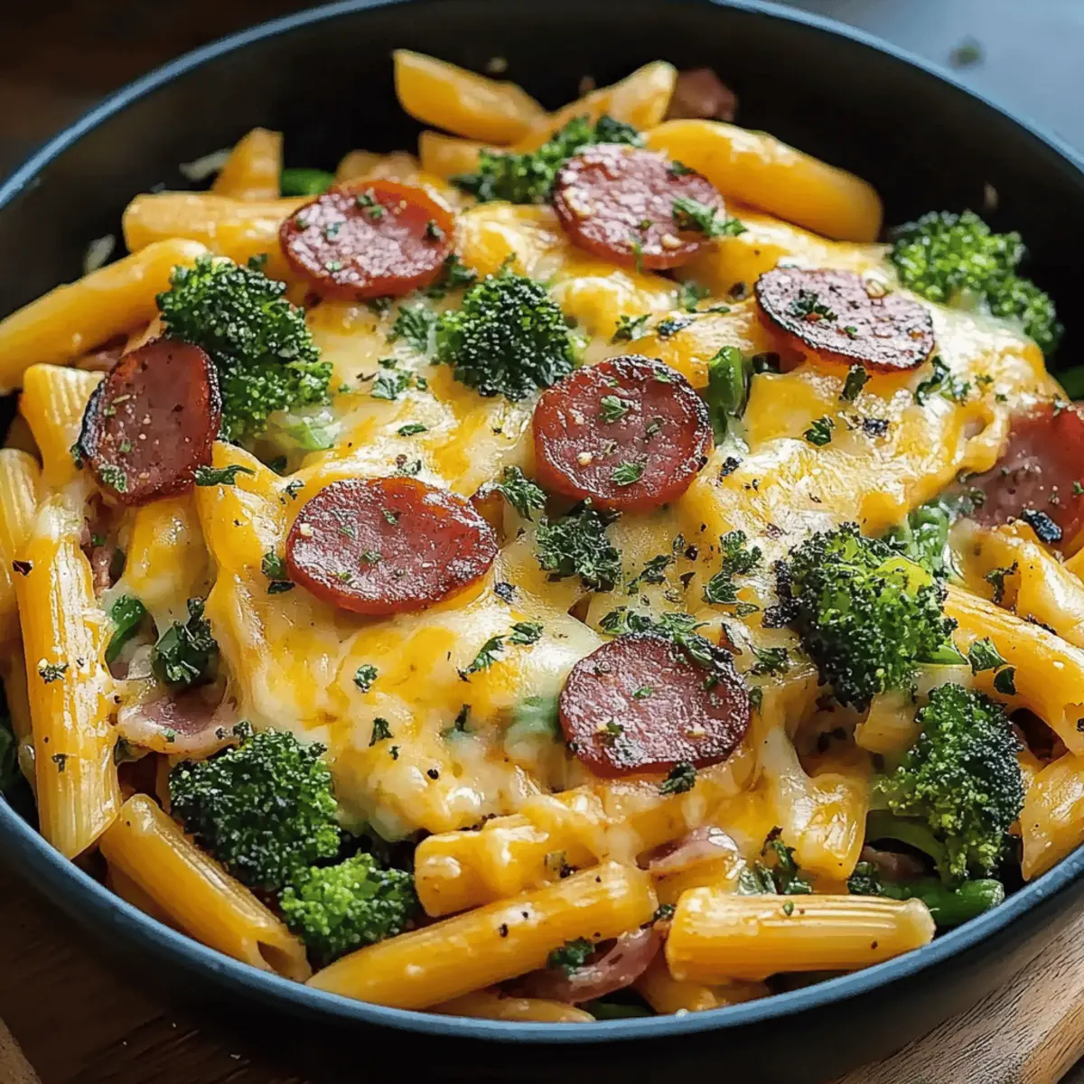 Creamy Kielbasa Broccoli Skillet