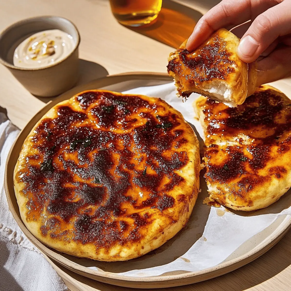 Chili Crisp Cottage Cheese Flatbreads