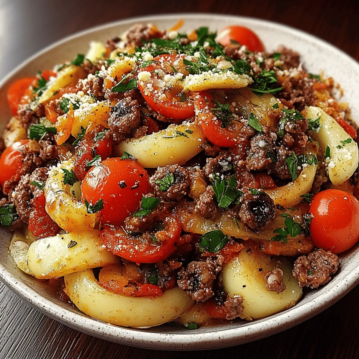Mediterranean Ground Beef Stir Fry