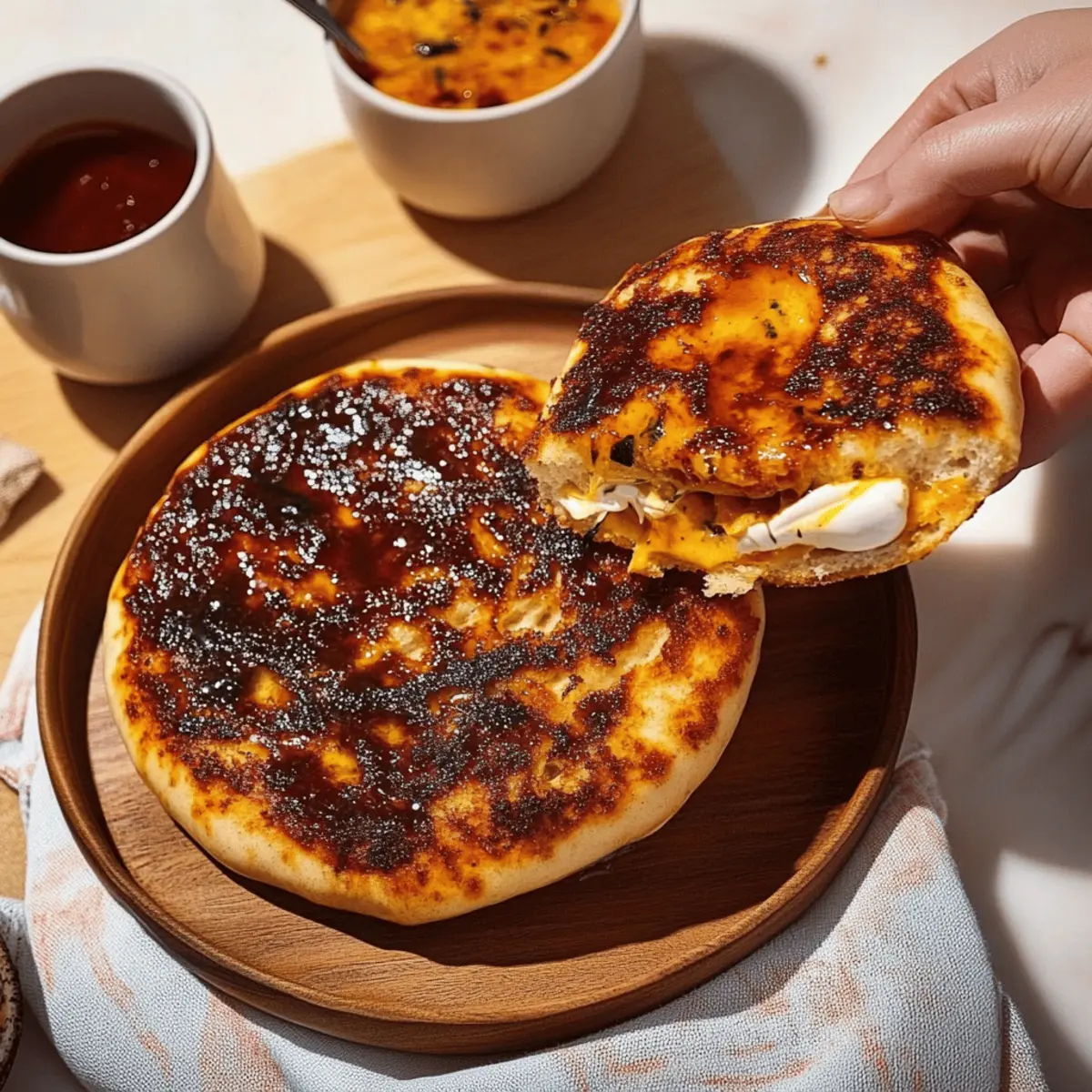 Chili Crisp Cottage Cheese Flatbreads