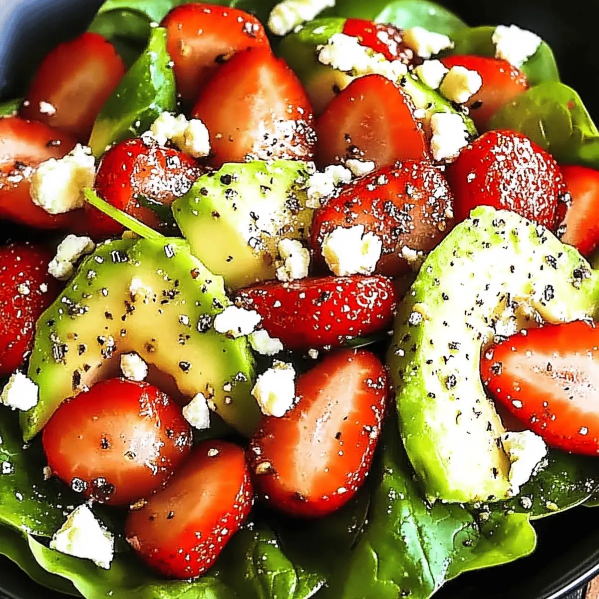 Strawberry Avocado Spinach Salad