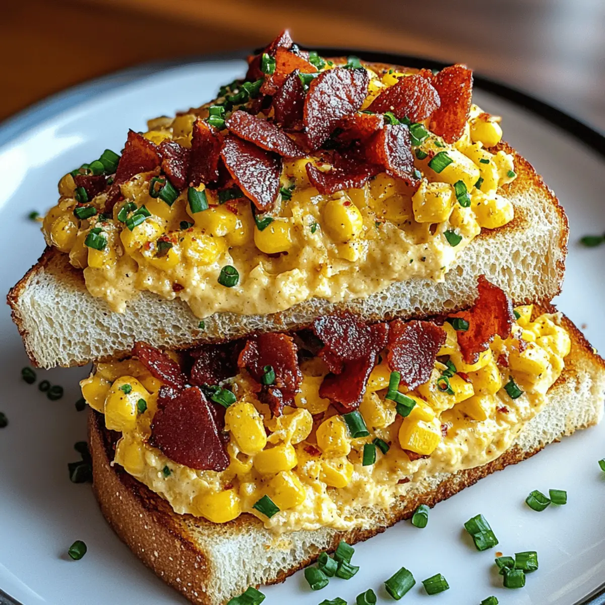 Breakfast Grilled Cheese with Scrambled Eggs and Bacon